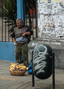 Lima banana street vendor.
