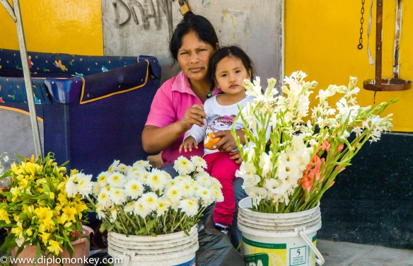 Musa Market Flower Lady and Daughter.