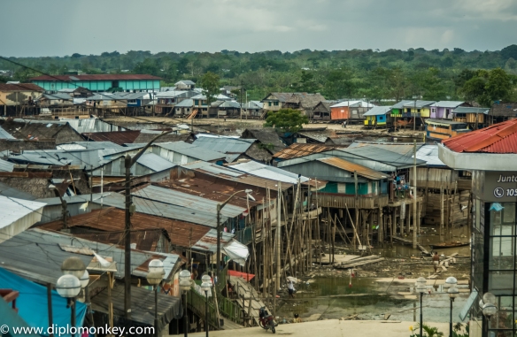 Iquitos' lively neighborhood of Belen - also known as the Amazon Venice. 
