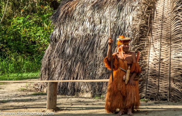 Yagua Chief armed with Punaka (blowgun). 